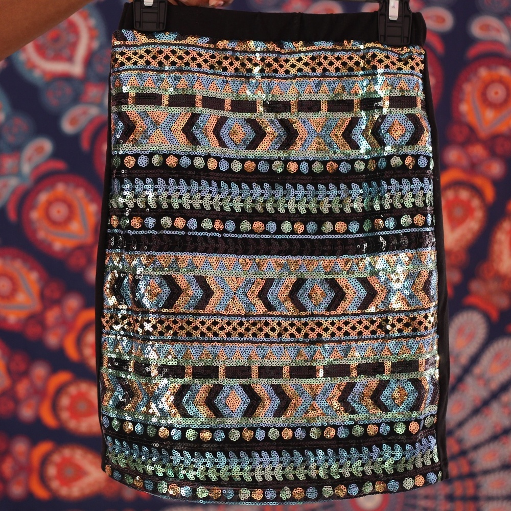 Sequin Pencil Skirt